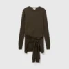 Tie-Front Crewneck Sweater Tie-Front Crewneck Sweater