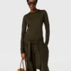 Tie-Front Crewneck Sweater Tie-Front Crewneck Sweater