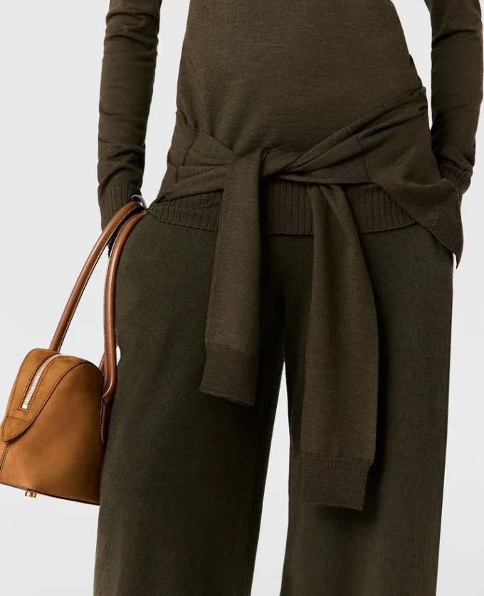 Tie-Front Crewneck Sweater Tie-Front Crewneck Sweater