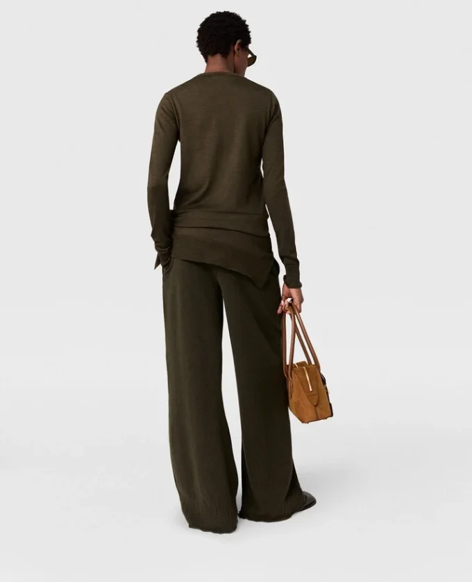 Tie-Front Crewneck Sweater Tie-Front Crewneck Sweater