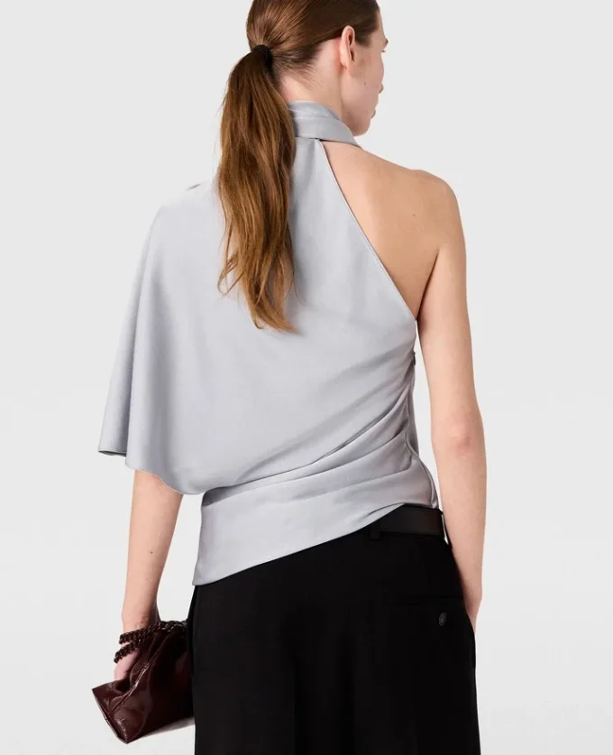 Tie Neck Asymmetric Top Tie Neck Asymmetric Top