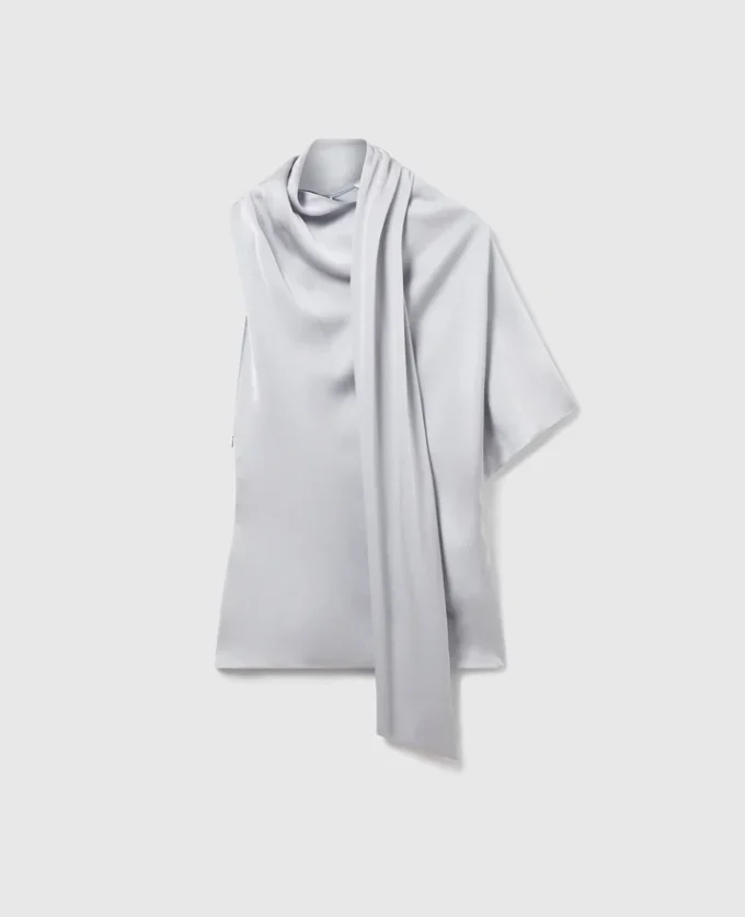Tie Neck Asymmetric Top Tie Neck Asymmetric Top