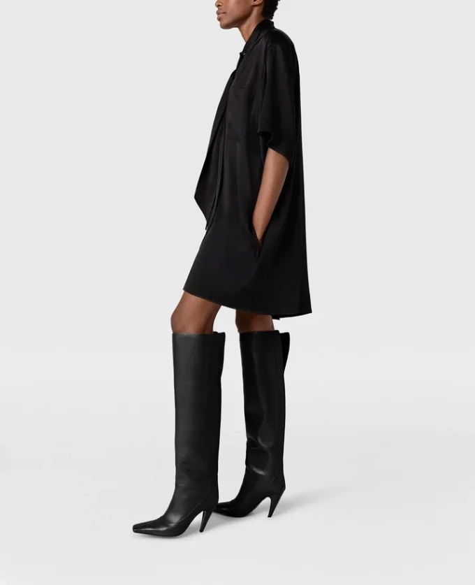 Tie Neck Mini Dress Tie Neck Mini Dress