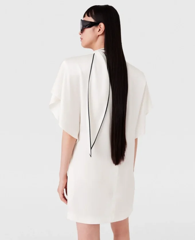 Tie Neck Mini Dress