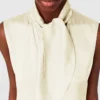 Tie-Neck Sleeveless Satin Top Tie-Neck Sleeveless Satin Top