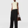 Tie-Neck Sleeveless Satin Top Tie-Neck Sleeveless Satin Top