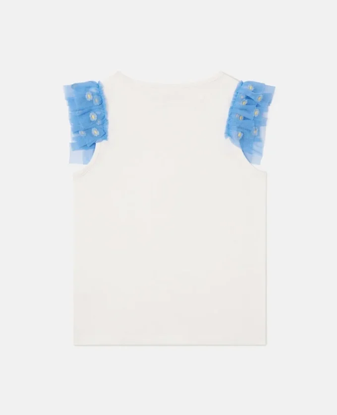 Tulle-Trim Sleeveless Top Tulle-Trim Sleeveless Top