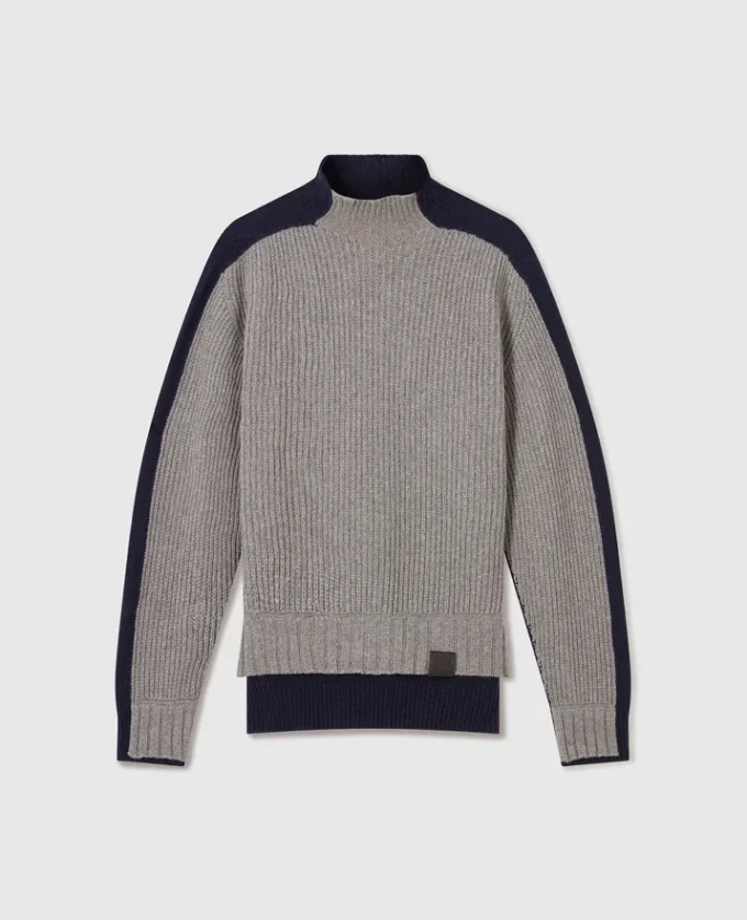 Turtleneck Contrast Panel Jumper Turtleneck Contrast Panel Jumper