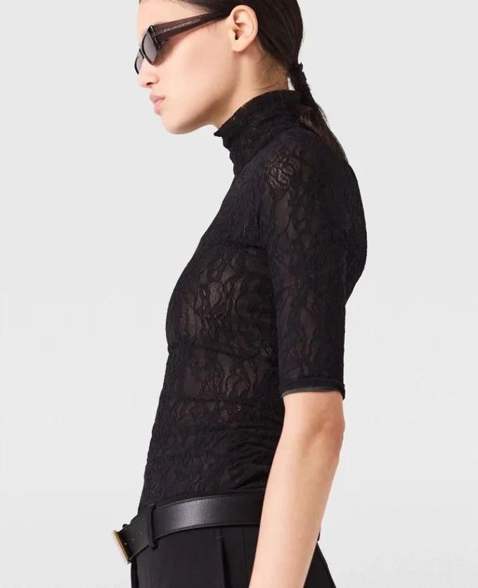 Turtleneck Lace 3/4 Sleeve Top Turtleneck Lace 3/4 Sleeve Top
