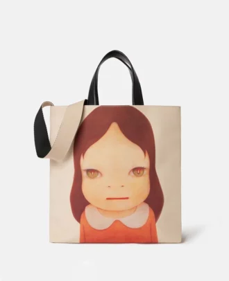 Twins I Print Cotton Canvas Tote Bag