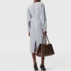 Twist-Front Long-Sleeved Midi Dress Twist-Front Long-Sleeved Midi Dress