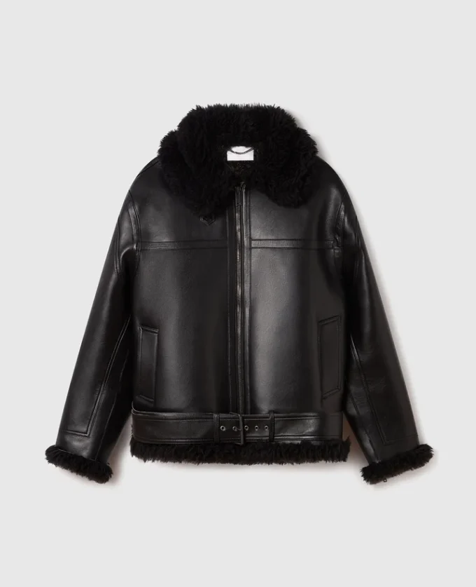 Vegan Shearling Belted Jacket Vegan Shearling Belted Jacket