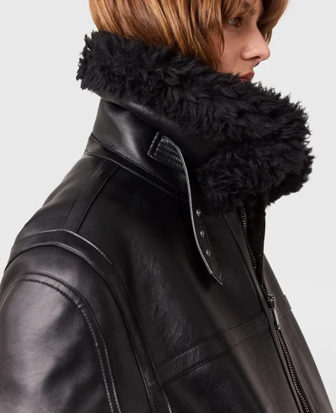 Vegan Shearling Belted Jacket Vegan Shearling Belted Jacket