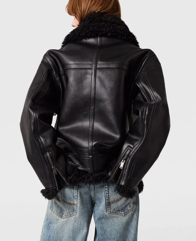 Vegan Shearling Belted Jacket Vegan Shearling Belted Jacket