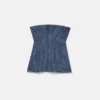 Vintage Wash Denim Bustier Top Vintage Wash Denim Bustier Top
