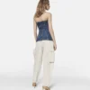 Vintage Wash Denim Bustier Top Vintage Wash Denim Bustier Top