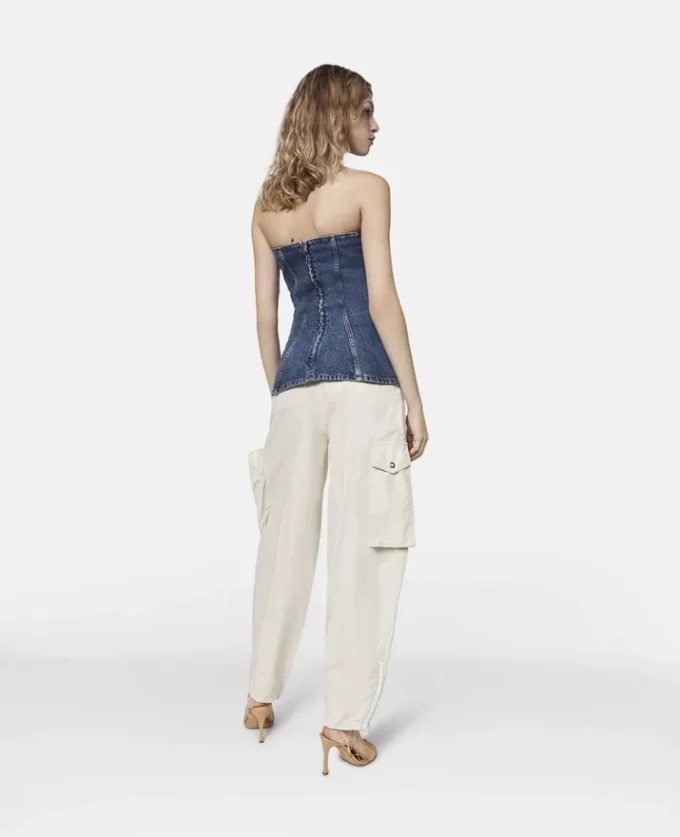 Vintage Wash Denim Bustier Top Vintage Wash Denim Bustier Top