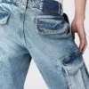 Vintage Wash Denim Cargo Jeans Vintage Wash Denim Cargo Jeans