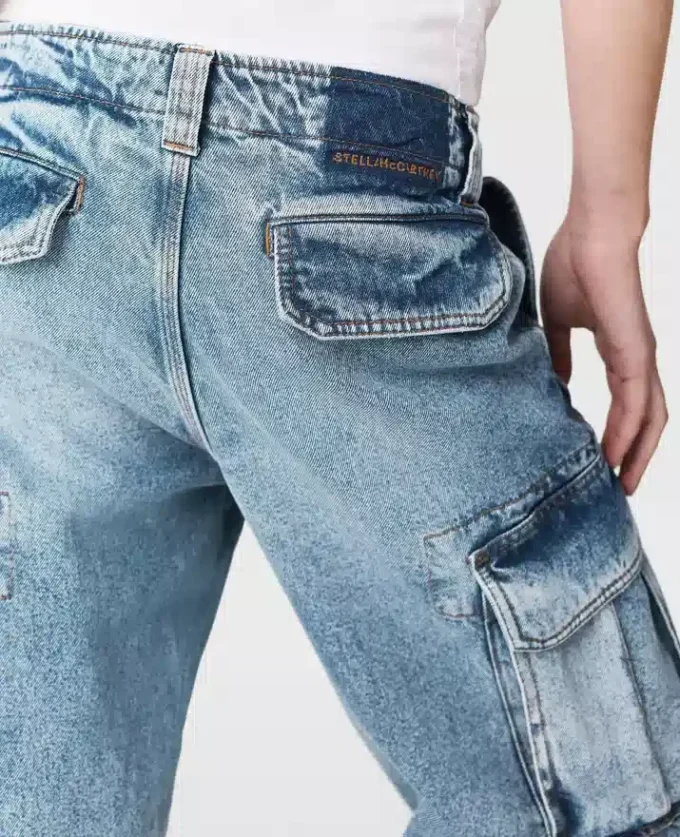 Vintage Wash Denim Cargo Jeans Vintage Wash Denim Cargo Jeans