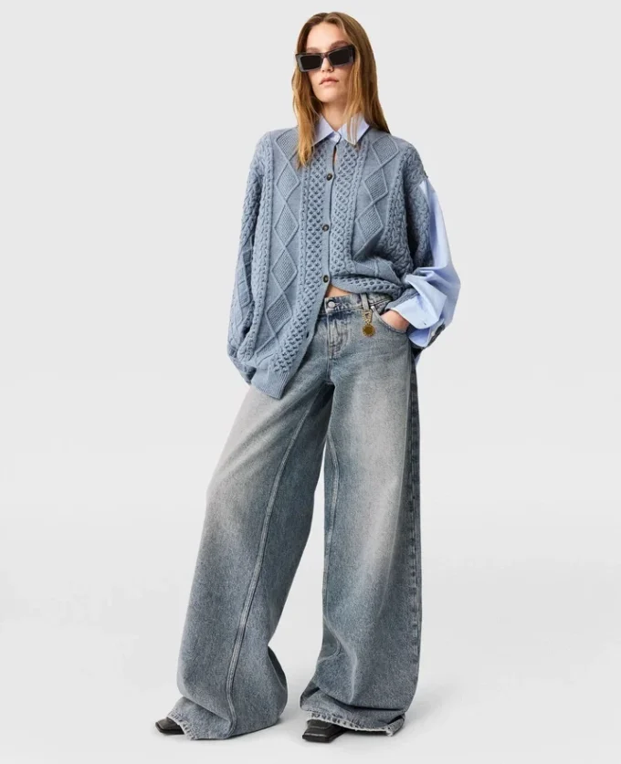 Vintage Wash Wide-Leg Jeans Vintage Wash Wide-Leg Jeans