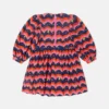 Wavy Print Long-Sleeve Dress Wavy Print Long-Sleeve Dress