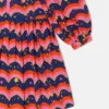 Wavy Print Long-Sleeve Dress Wavy Print Long-Sleeve Dress