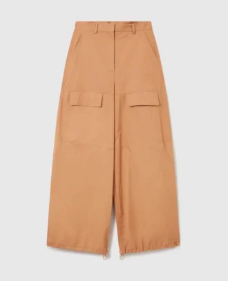 Wide-Leg Cargo Trousers