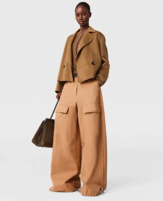 Wide-Leg Cargo Trousers