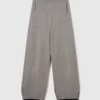 Wide-Leg Contrast Panel Trousers Wide-Leg Contrast Panel Trousers