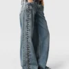 Wide-Leg Lace-Up Denim Jeans Wide-Leg Lace-Up Denim Jeans