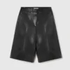 Wide-Leg Vegan Bermuda Shorts Wide-Leg Vegan Bermuda Shorts