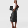 Wide-Leg Vegan Bermuda Shorts Wide-Leg Vegan Bermuda Shorts