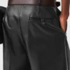Wide-Leg Vegan Bermuda Shorts Wide-Leg Vegan Bermuda Shorts