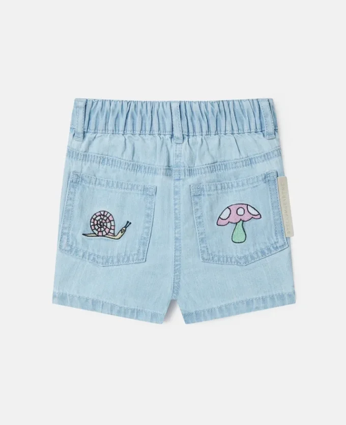 Woodland Friends Elasticated Denim Shorts