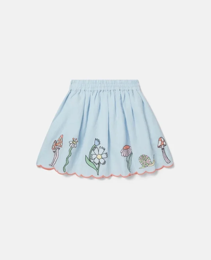Woodland Friends Elasticated Scalloped-Trim Skirt Woodland Friends Elasticated Scalloped-Trim Skirt