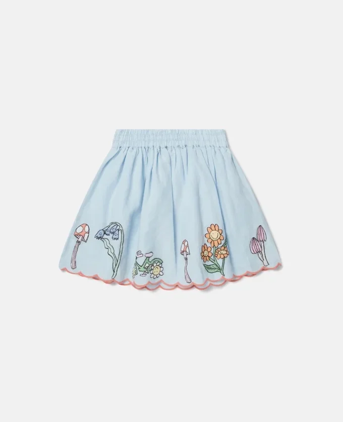 Woodland Friends Elasticated Scalloped-Trim Skirt Woodland Friends Elasticated Scalloped-Trim Skirt