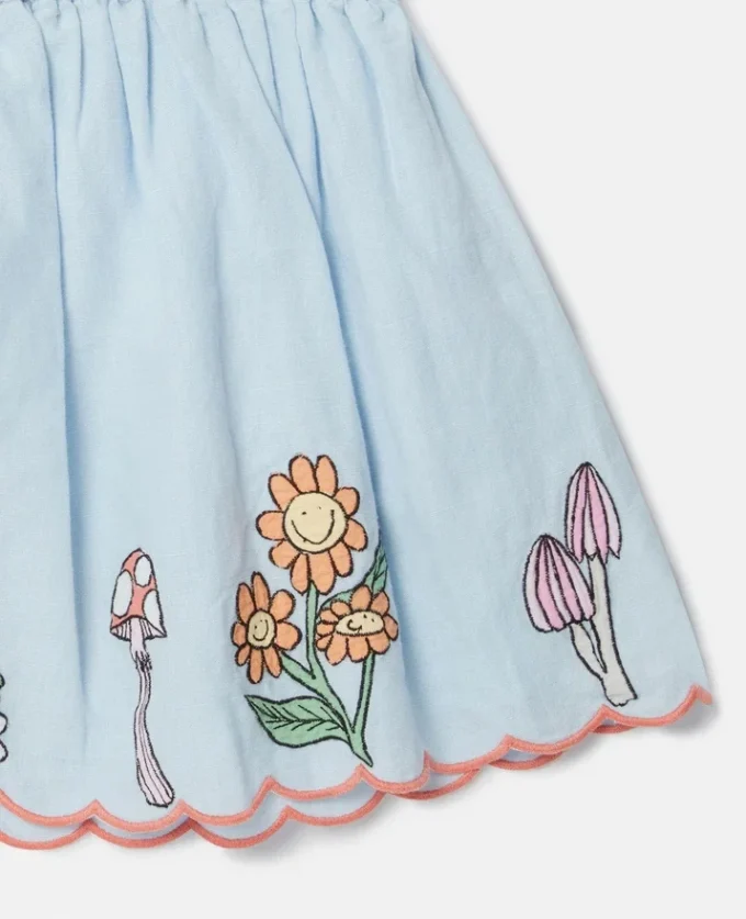 Woodland Friends Elasticated Scalloped-Trim Skirt Woodland Friends Elasticated Scalloped-Trim Skirt