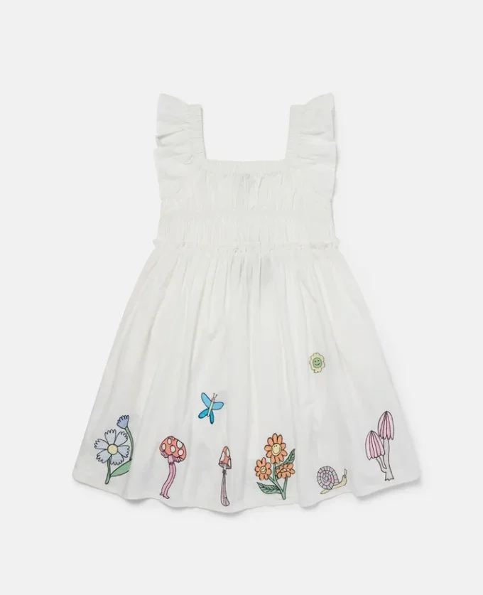 Woodland Friends Pleated Cap-Sleeve Dress Woodland Friends Pleated Cap-Sleeve Dress