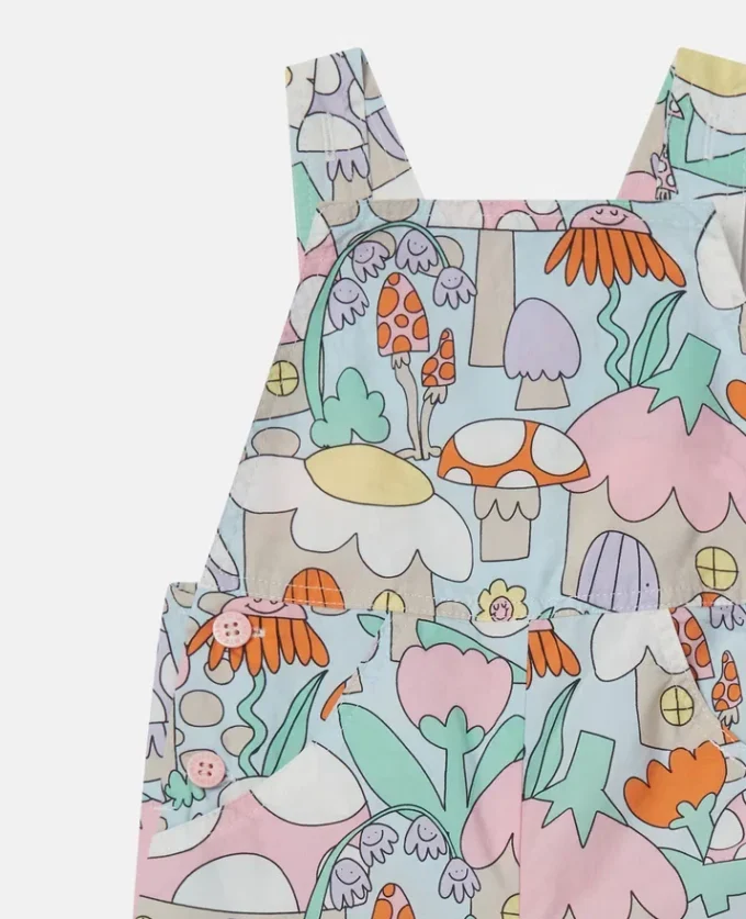 Woodland Print Denim Dungarees Woodland Print Denim Dungarees