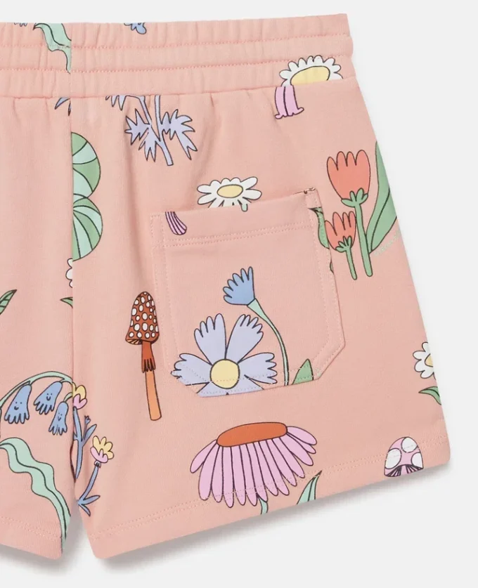 Woodland Print Drawstring Shorts