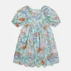 Woodland Print Pleated Short-Sleeve Dress Woodland Print Pleated Short-Sleeve Dress