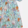 Woodland Print Pleated Short-Sleeve Dress Woodland Print Pleated Short-Sleeve Dress
