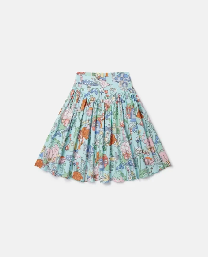 Woodland Print Pleated Skirt Woodland Print Pleated Skirt