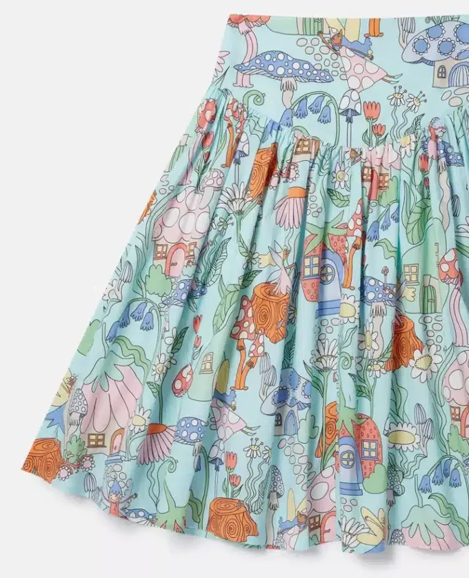 Woodland Print Pleated Skirt Woodland Print Pleated Skirt