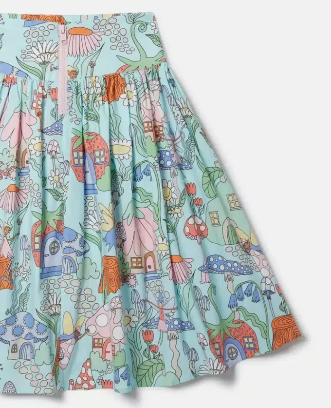 Woodland Print Pleated Skirt Woodland Print Pleated Skirt