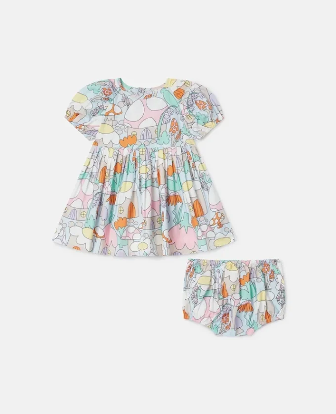 Woodland Print Short Sleeve Dress and Bloomers Set Woodland Print Short Sleeve Dress and Bloomers Set