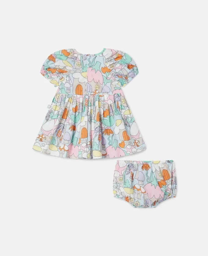 Woodland Print Short Sleeve Dress and Bloomers Set Woodland Print Short Sleeve Dress and Bloomers Set