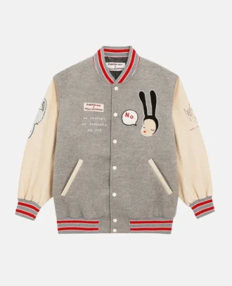 Yoshitomo Nara Patch Embroidery Bomber Jacket Yoshitomo Nara Patch Embroidery Bomber Jacket
