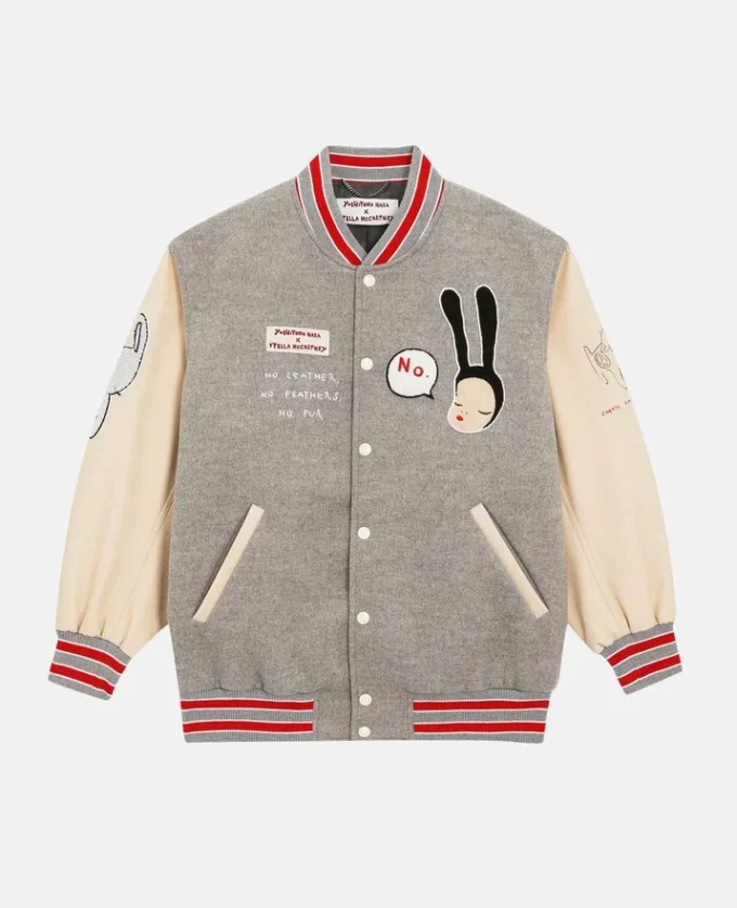 Yoshitomo Nara Patch Embroidery Bomber Jacket Yoshitomo Nara Patch Embroidery Bomber Jacket